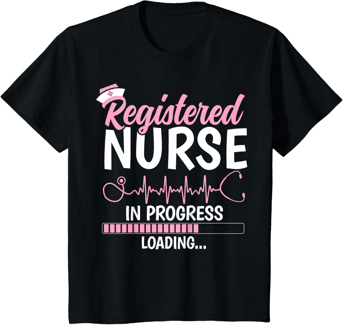 Registered Nurse in Progress Future RN Nursing Student Gifts T-Shirt - Black