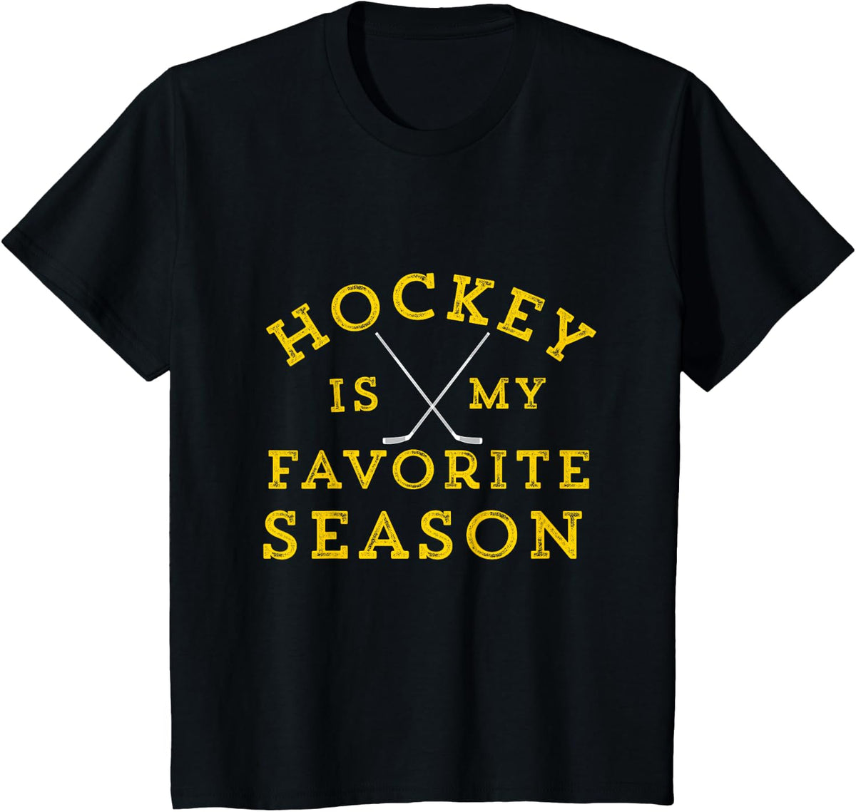 Hockey is My Favorite Season Pittsburgh Gold Black Gift T-Shirt - Black