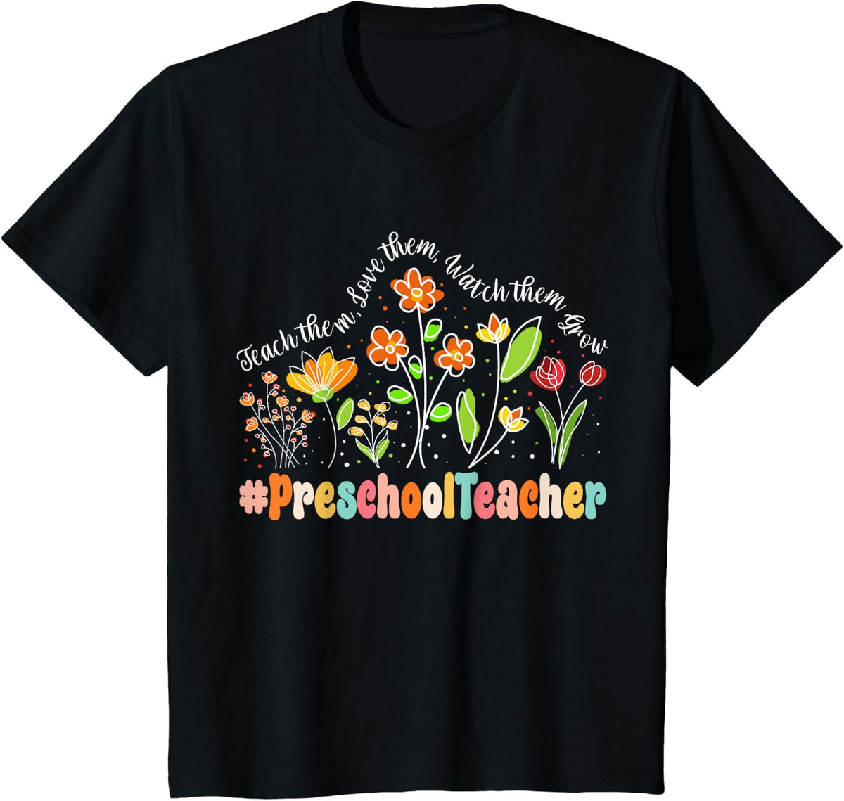 Preschool Teacher Appreciation Week Teacher Back to School T-Shirt - Black