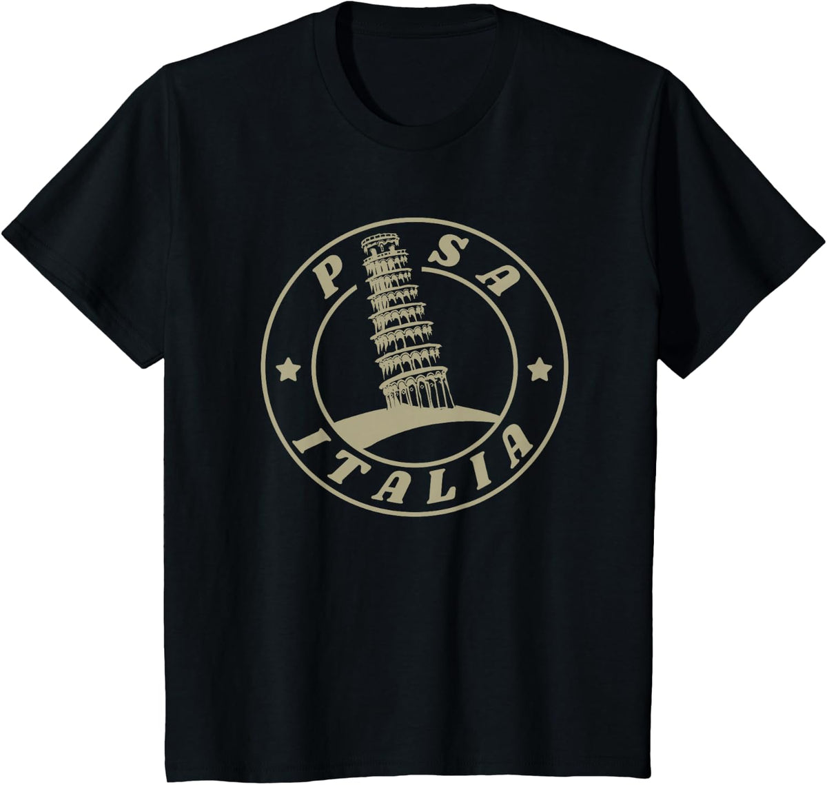 Leaning Tower of Pisa / Italy / Holiday T-Shirt - Black