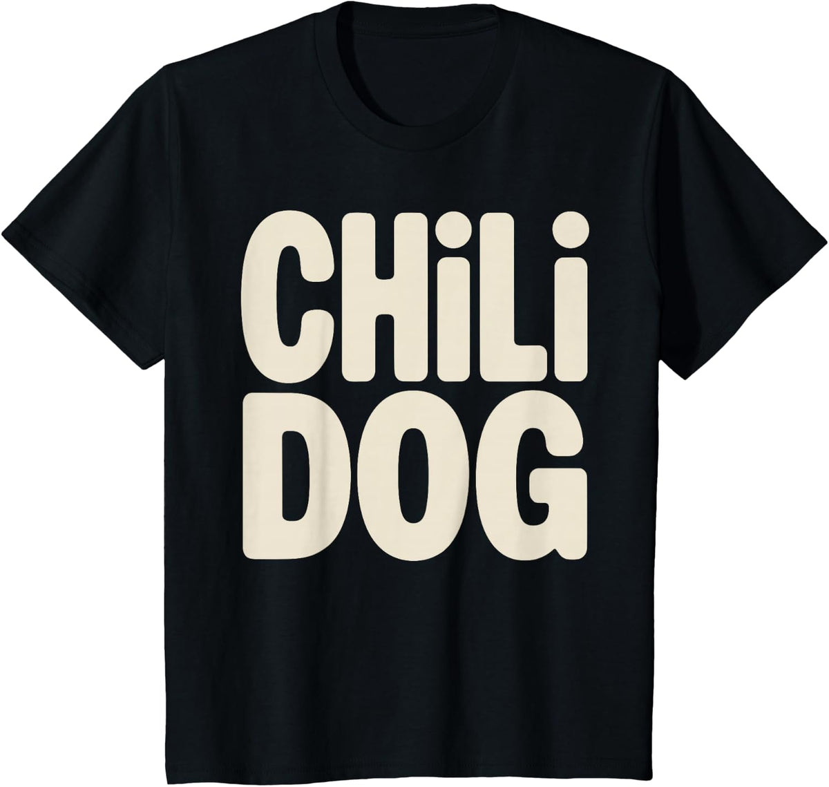 Chili Dog Art for Men Women Kids Chili Cheese Hot Dog T-Shirt - Black