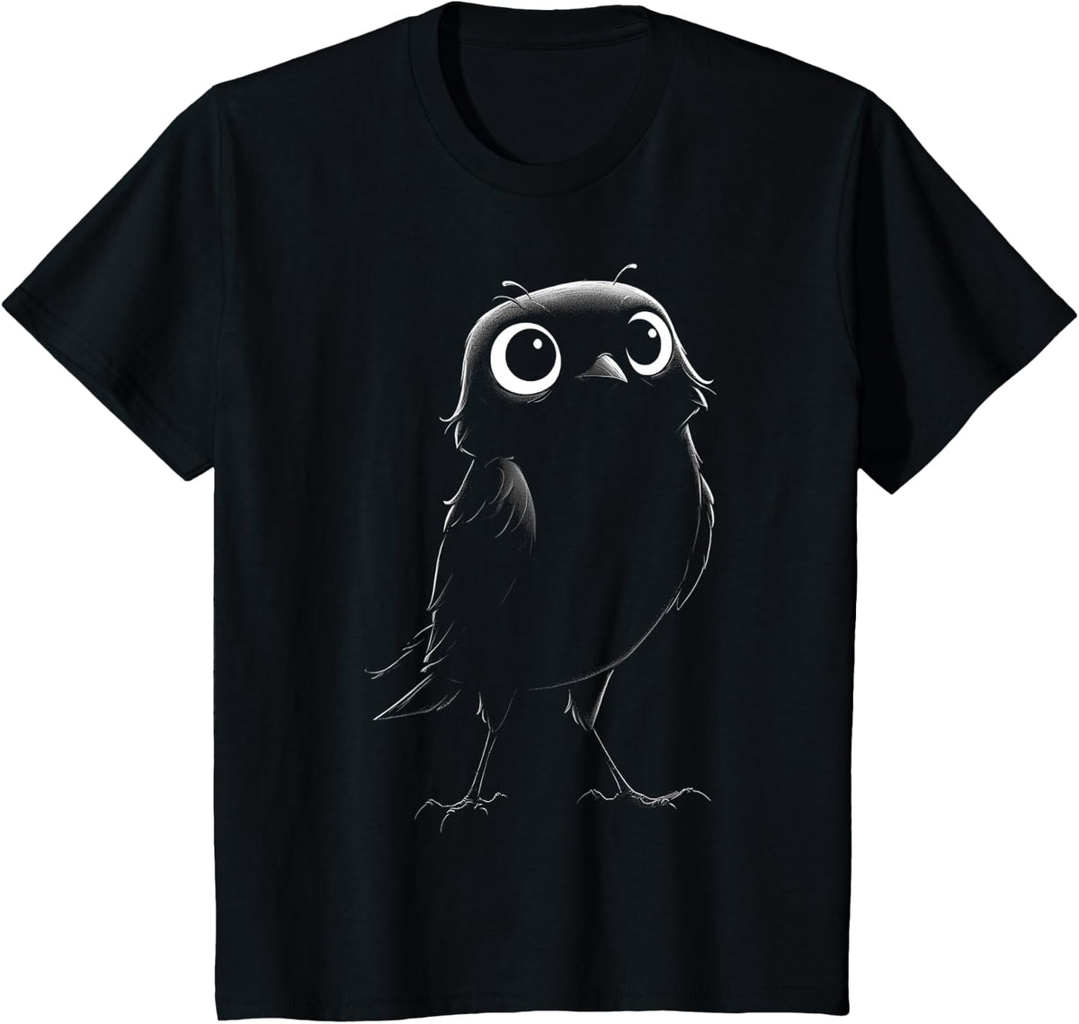 Raven Lover Graphic T-Shirt - Black
