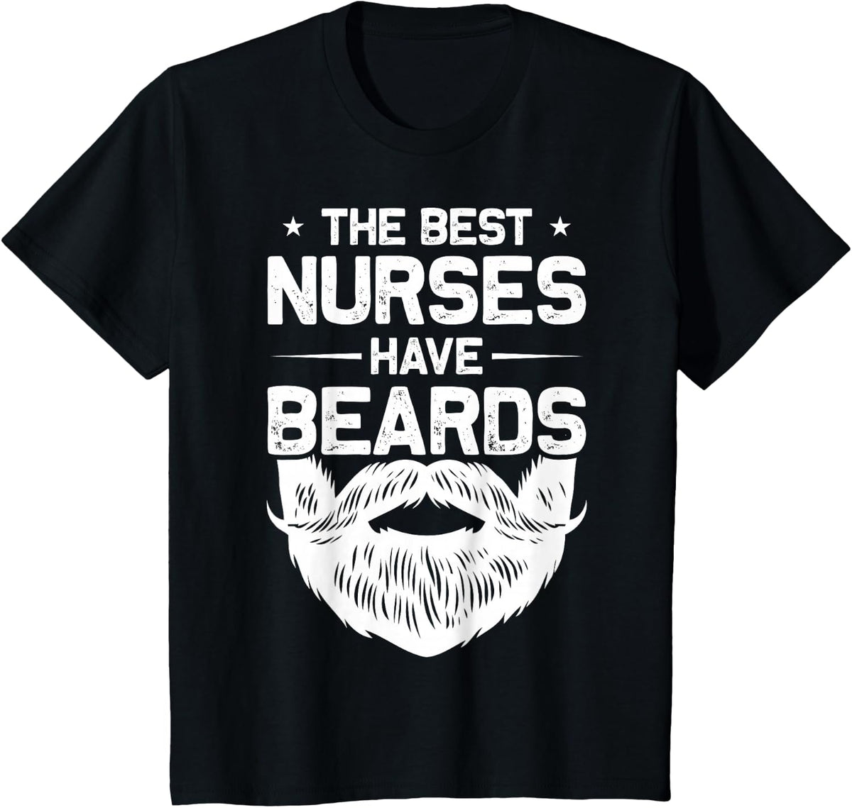 Bearded Nurses Clothing Funny Male Nurse T-Shirt - Black