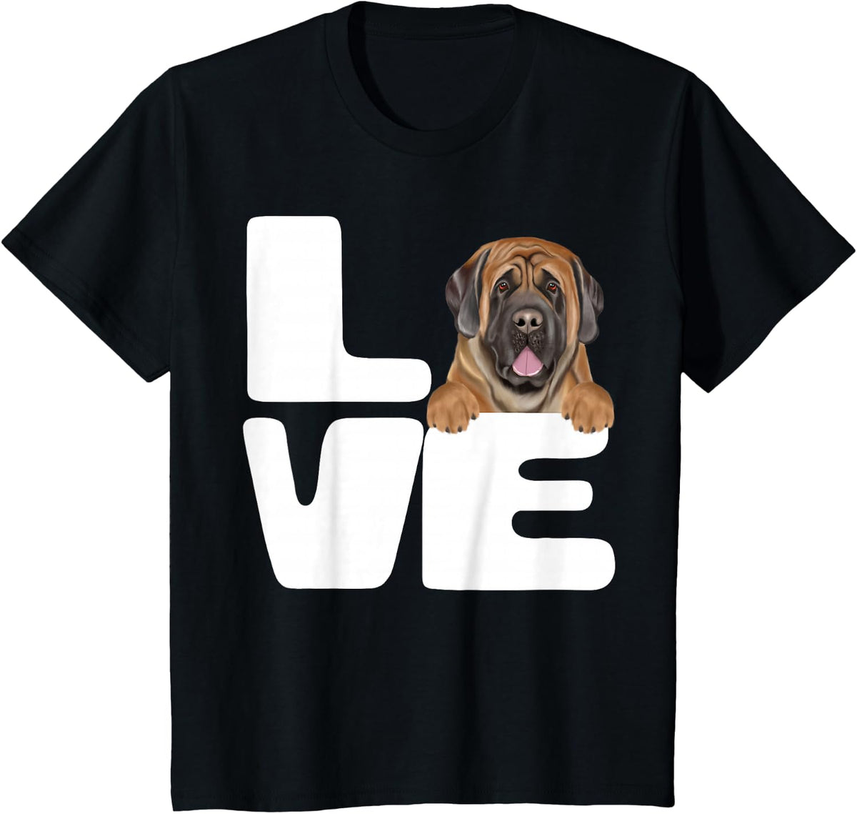 I Love My Mastiff Dog Lover T-Shirt - Black