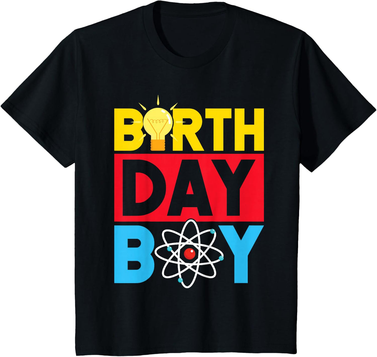 Science Birthday Boy T-Shirt - Black