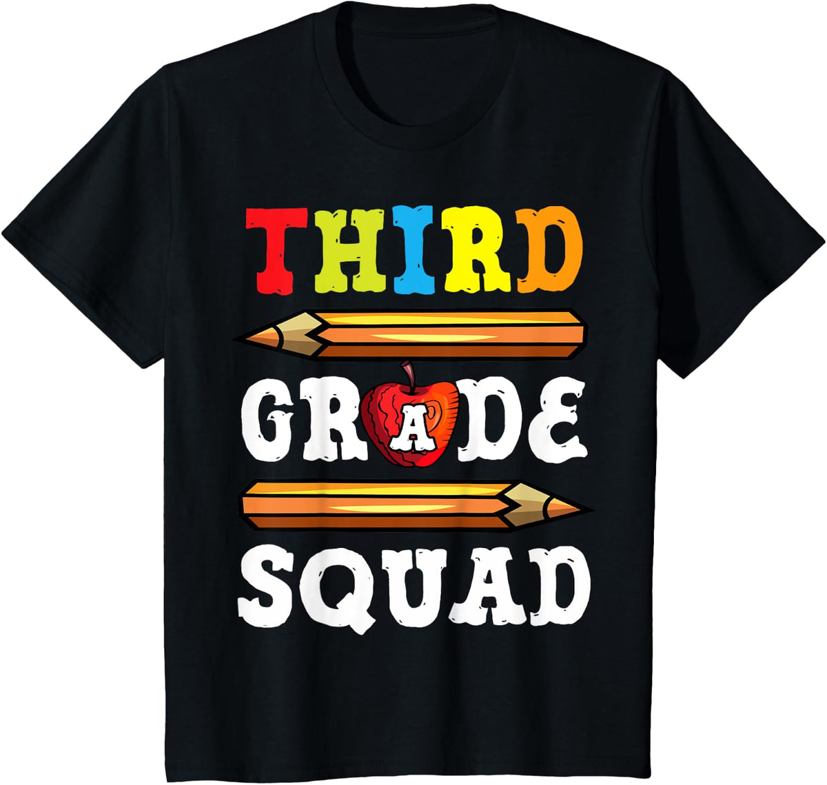 Third Grade Squad Back To School 3rd Grade Teacher T-Shirt - Black