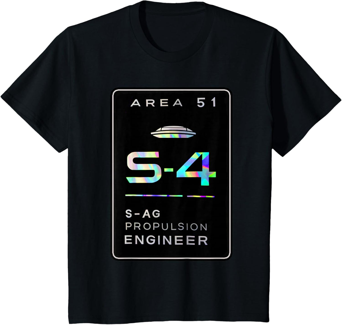 Conceptual Area 51 Area S4 Anti-Gravity Drive Engineer T-Shirt - Black