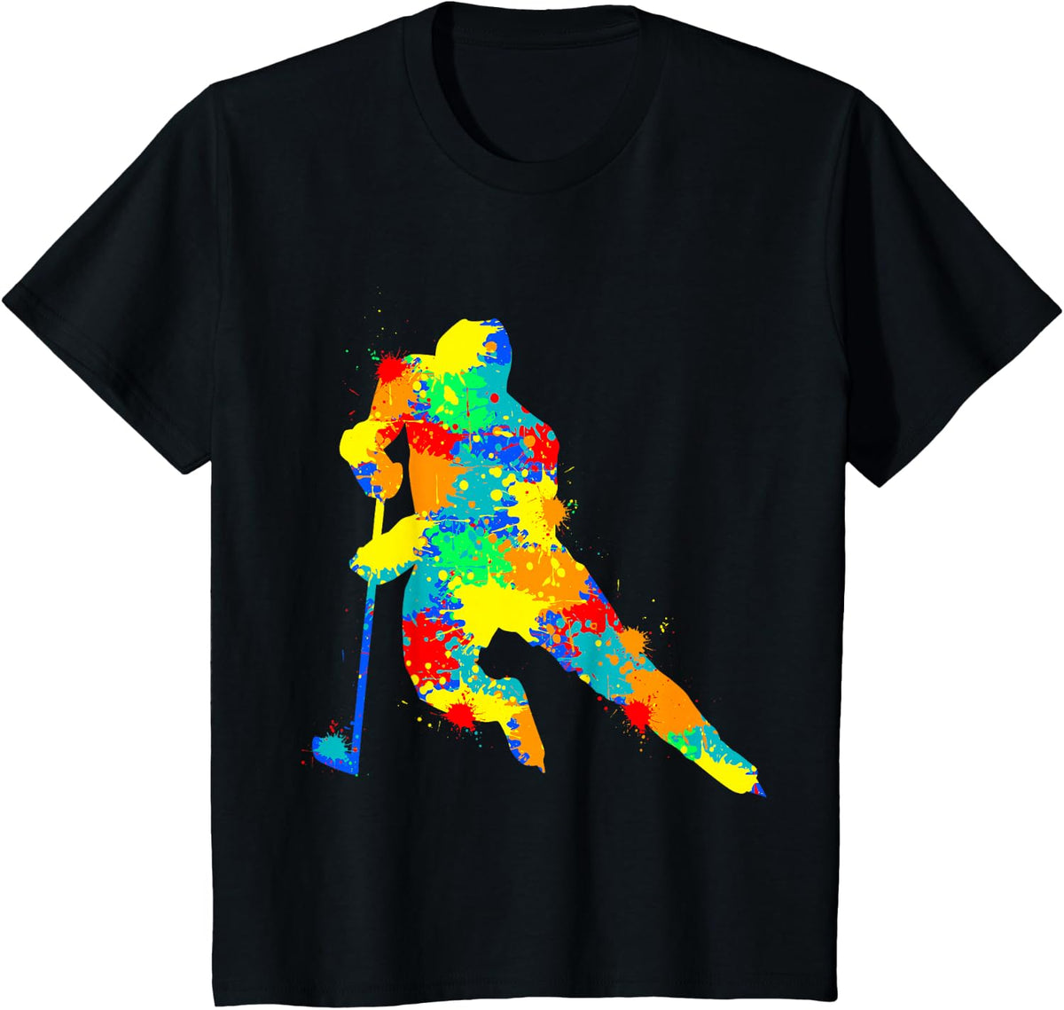 Hockey Player Ice Hockey Youth Boys Kids T-Shirt - Black