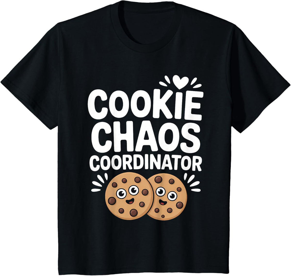 Cookie Chaos Coordinator Funny Cookies T-Shirt - Black