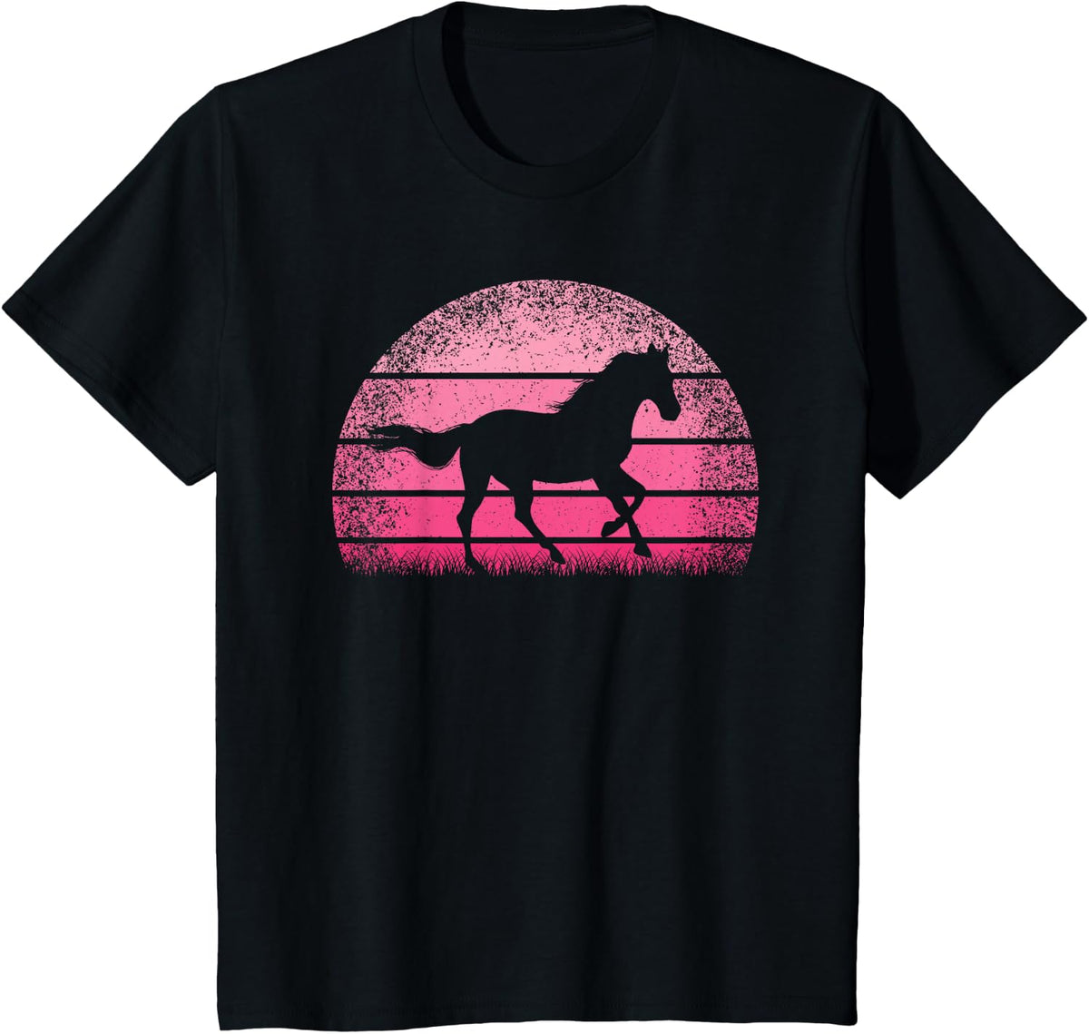 Horse Lover Horseback Riding Cowgirl Western Women Girls T-Shirt - Black