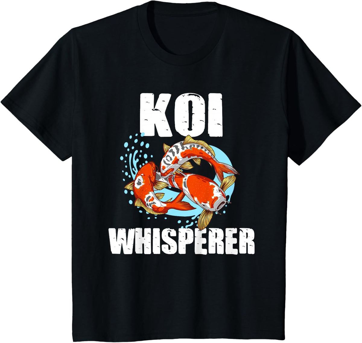 Funny Koi Fish Gift Men Women Cool Koi Whisperer Fish Lover T-Shirt - Black