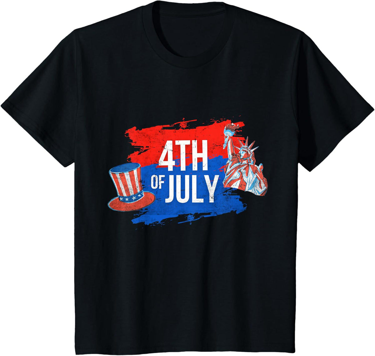 4th of July Independence Day Celebration - Patriotic Liberty T-Shirt - Black