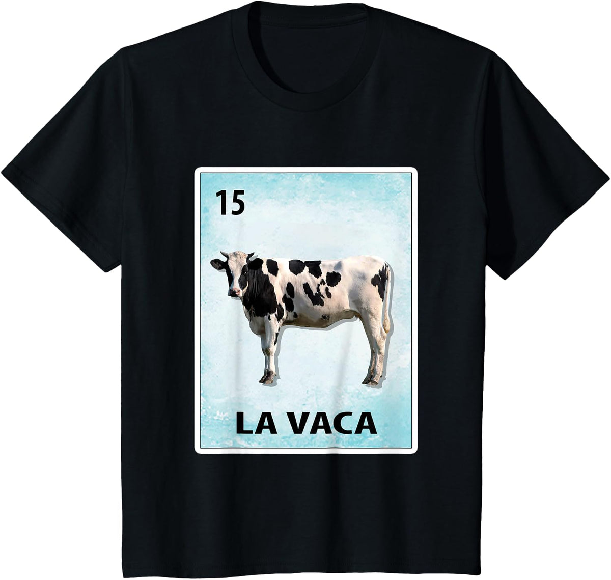 La Vaca Mexican Cow Cards T-Shirt - Black