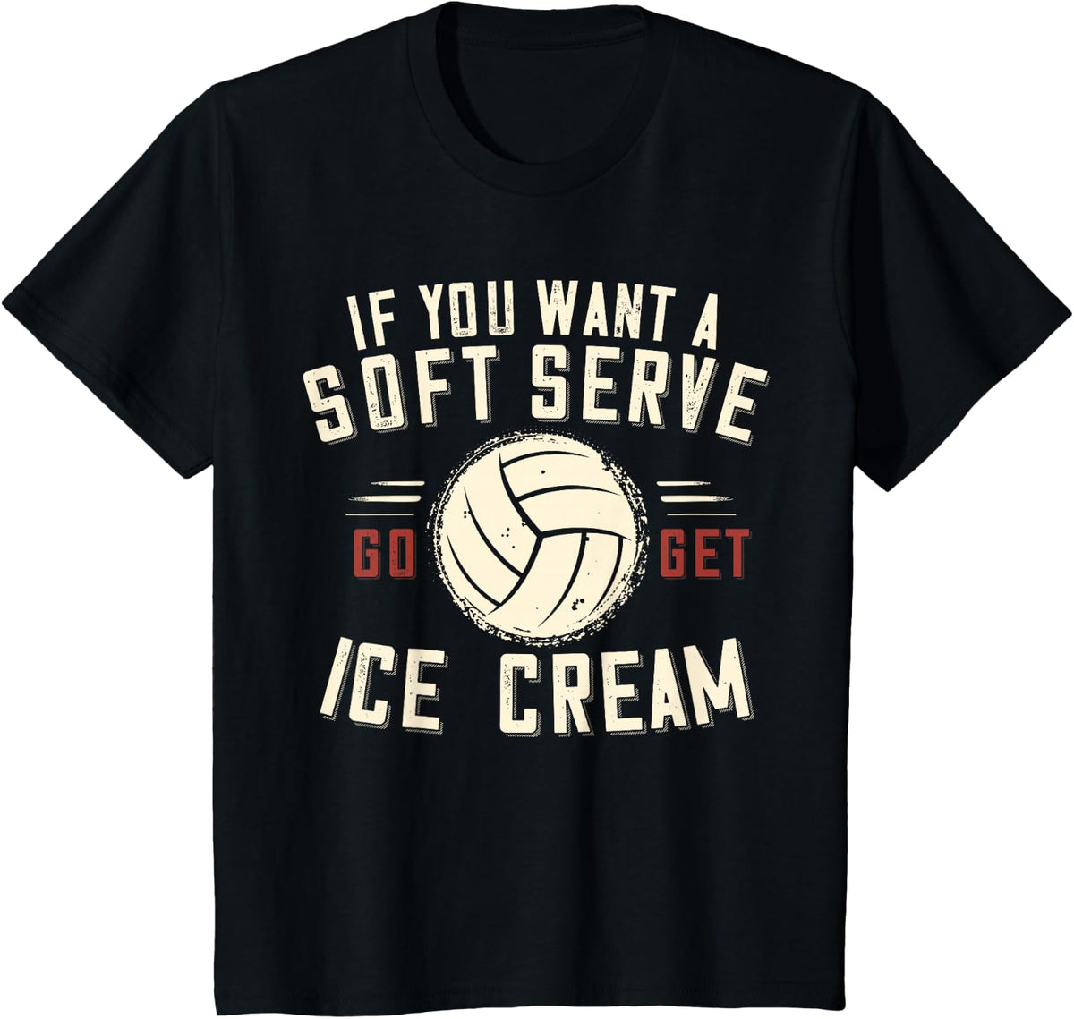 Funny Volleyball for Girls Teens Women Volleyball T-Shirt - Black