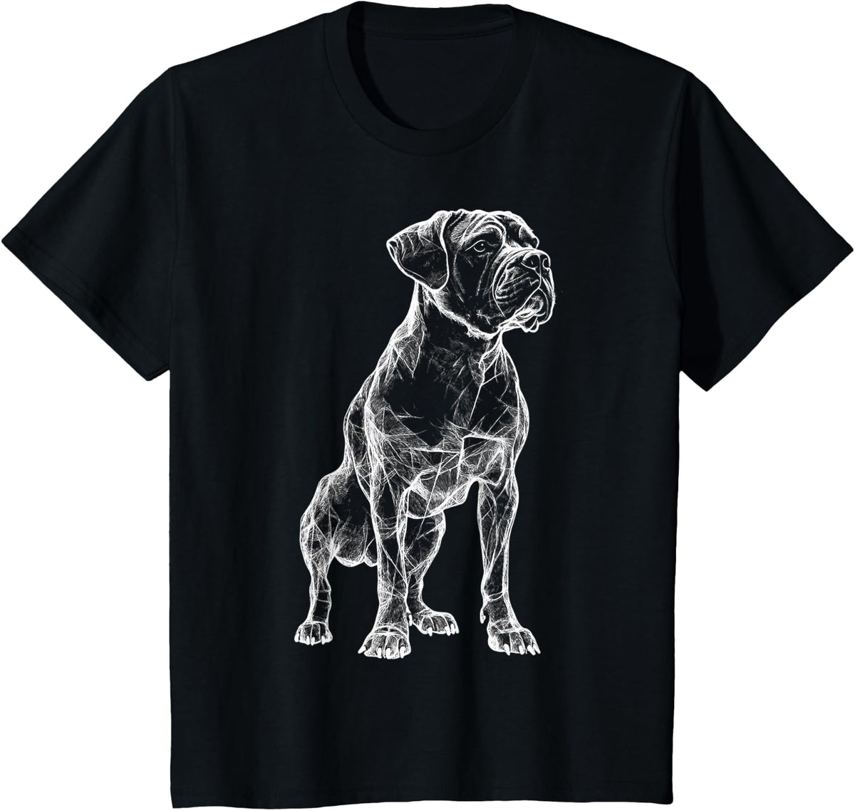 Mastiff Dog Motif Pet Artwork Mastiff T-Shirt - Black