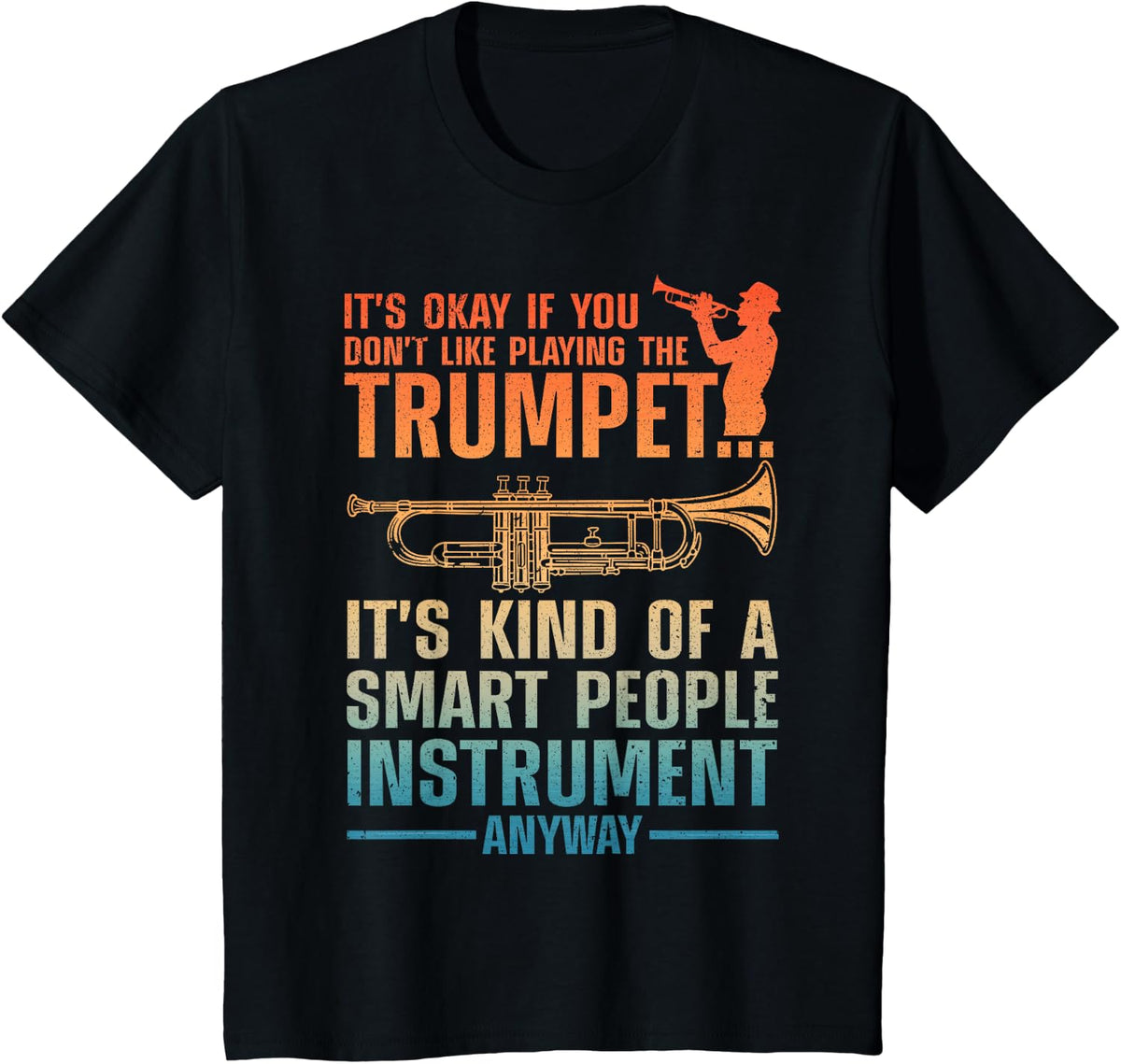 Cool Trumpet Art for Men Women Kid Trumpetist Trumpet Player T-Shirt - Black