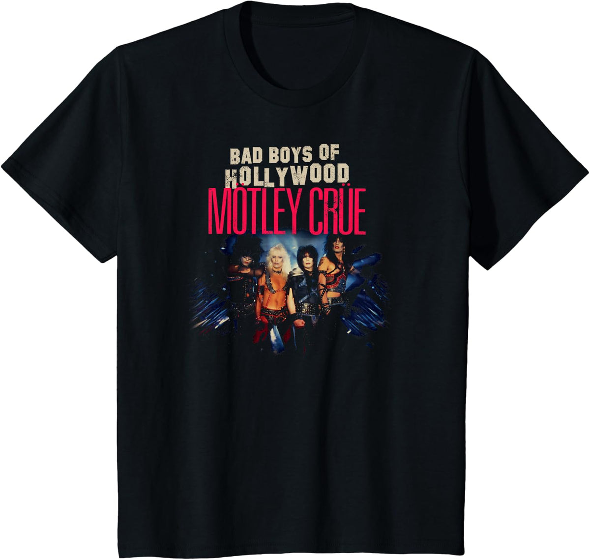 Mötley Crüe Bad Boys of Hollywood Sign T-Shirt - Black