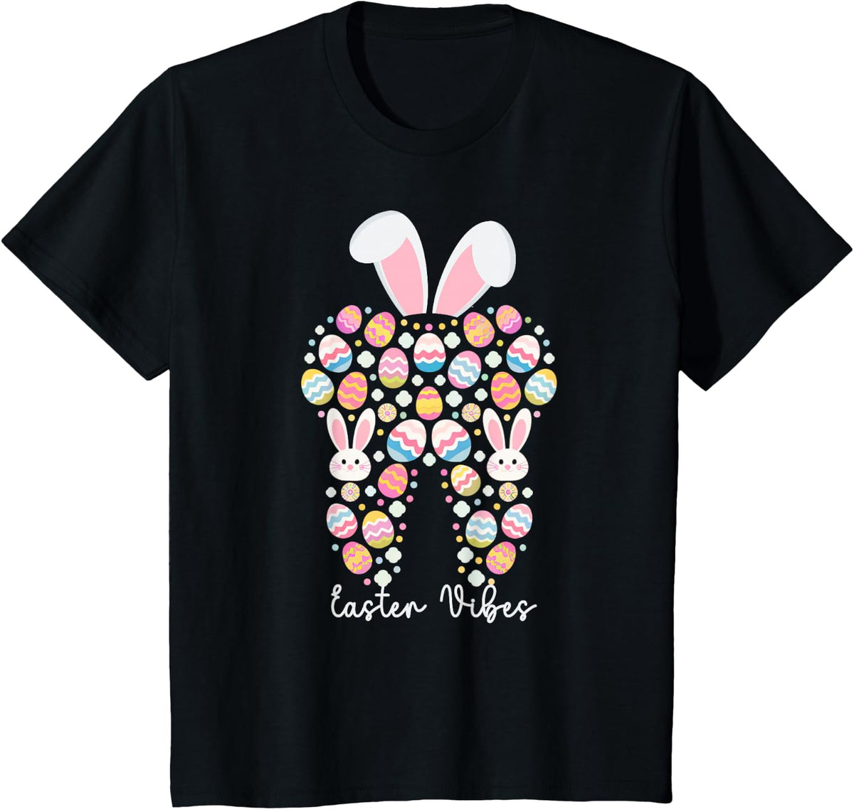 Dental Assistant Teeth Happy Easter Day Dental Squad Dentist T-Shirt - Black