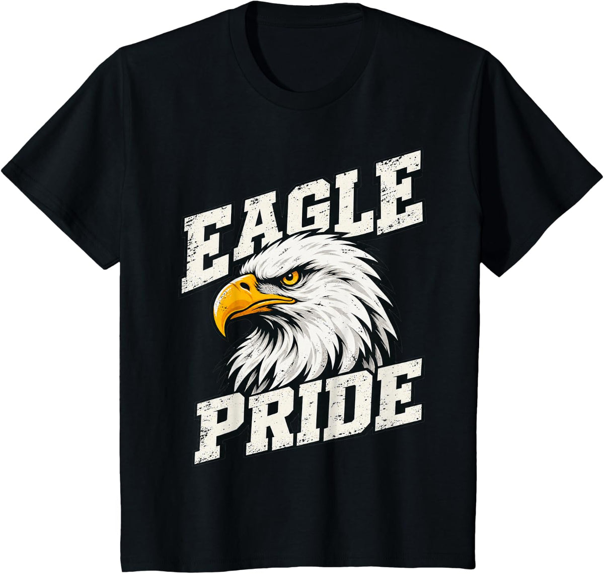 Bald Eagle Head Profile T-Shirt - Black