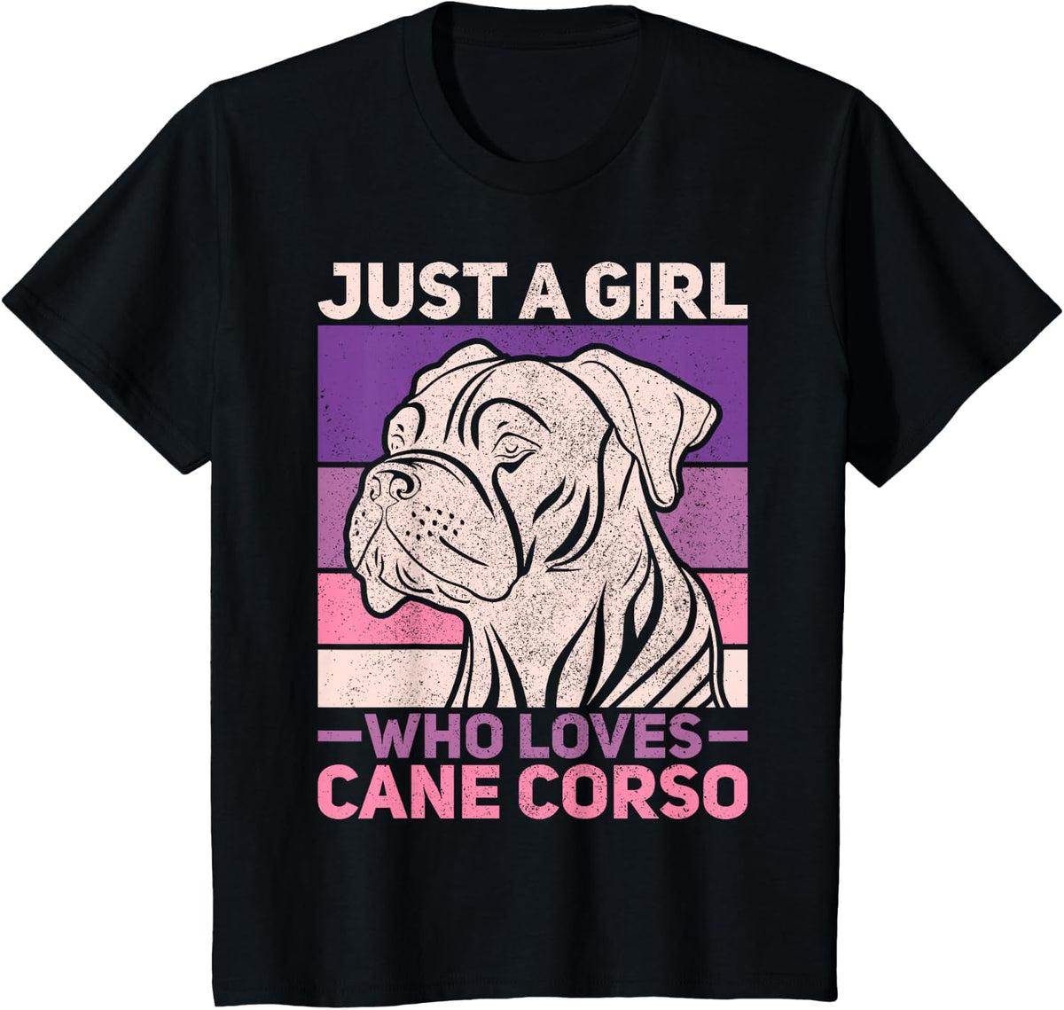 Dog Lover Pet Owner Animal Just A Girl Who Loves Cane Corso T-Shirt - Black