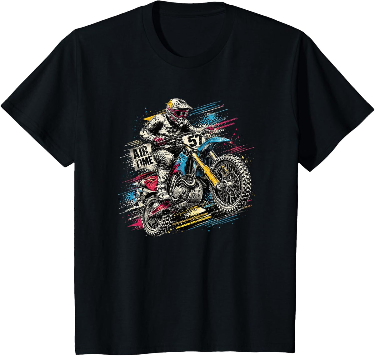 Aesthetic Dirtbike Biker Motocross T-Shirt - Black
