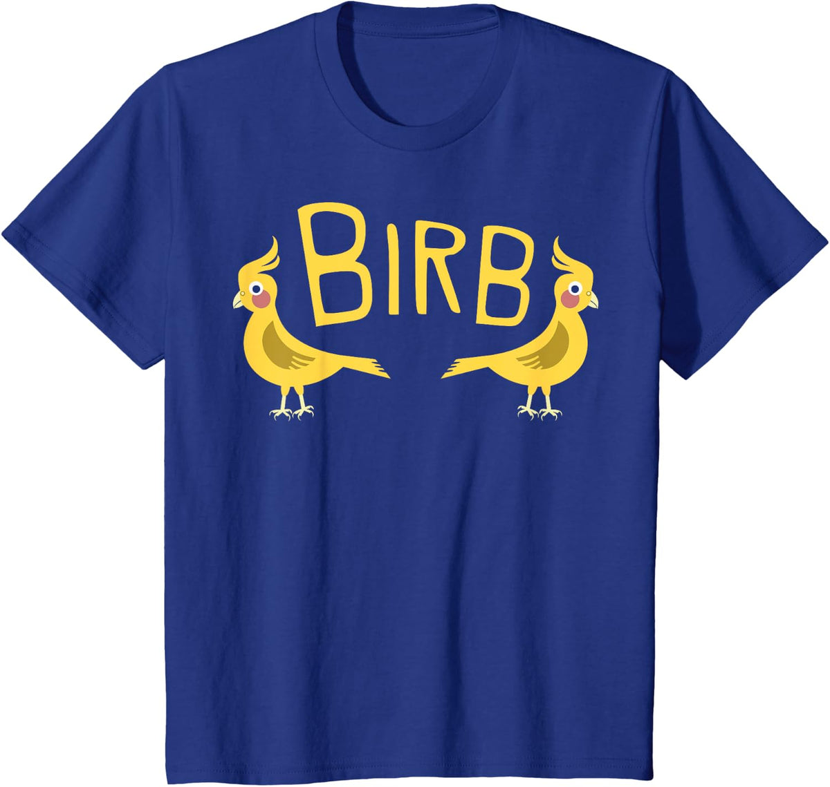 Birb Yellow Cockatiel Apparel design T-Shirt - Royal Blue