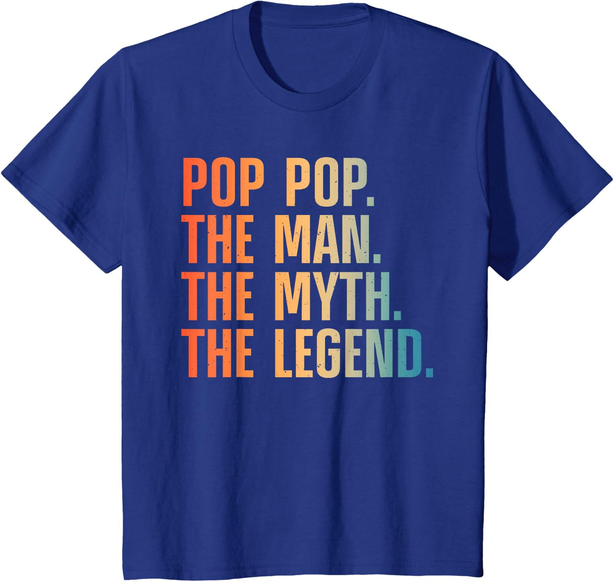 Pop Pop Art For Grandpa Grandfather From Grandkids Pop Pop T-Shirt - Royal Blue
