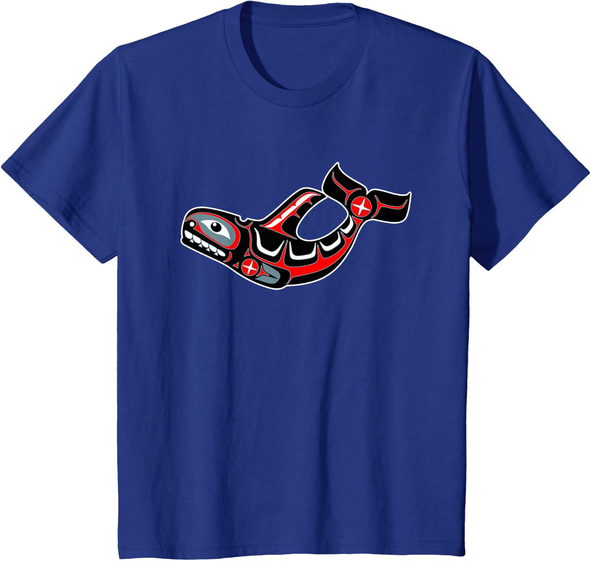 Orca Killer Whale Native American Men Women Teens Kids Gift T-Shirt - Royal Blue