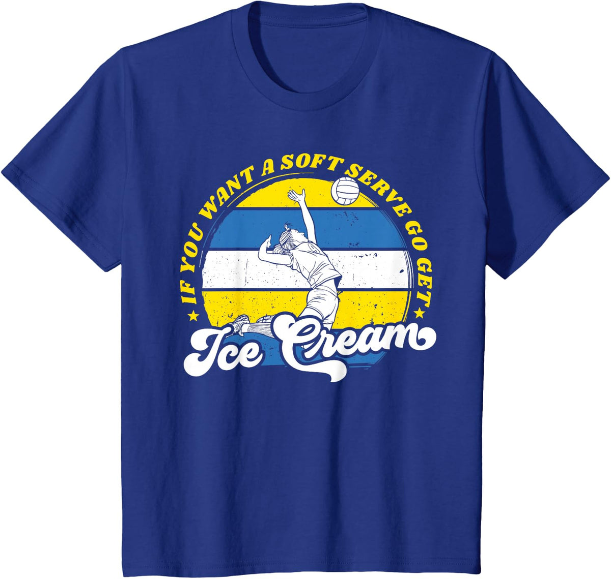 Funny Volleyball Shirt For Girls Teens Women T-Shirt - Royal Blue