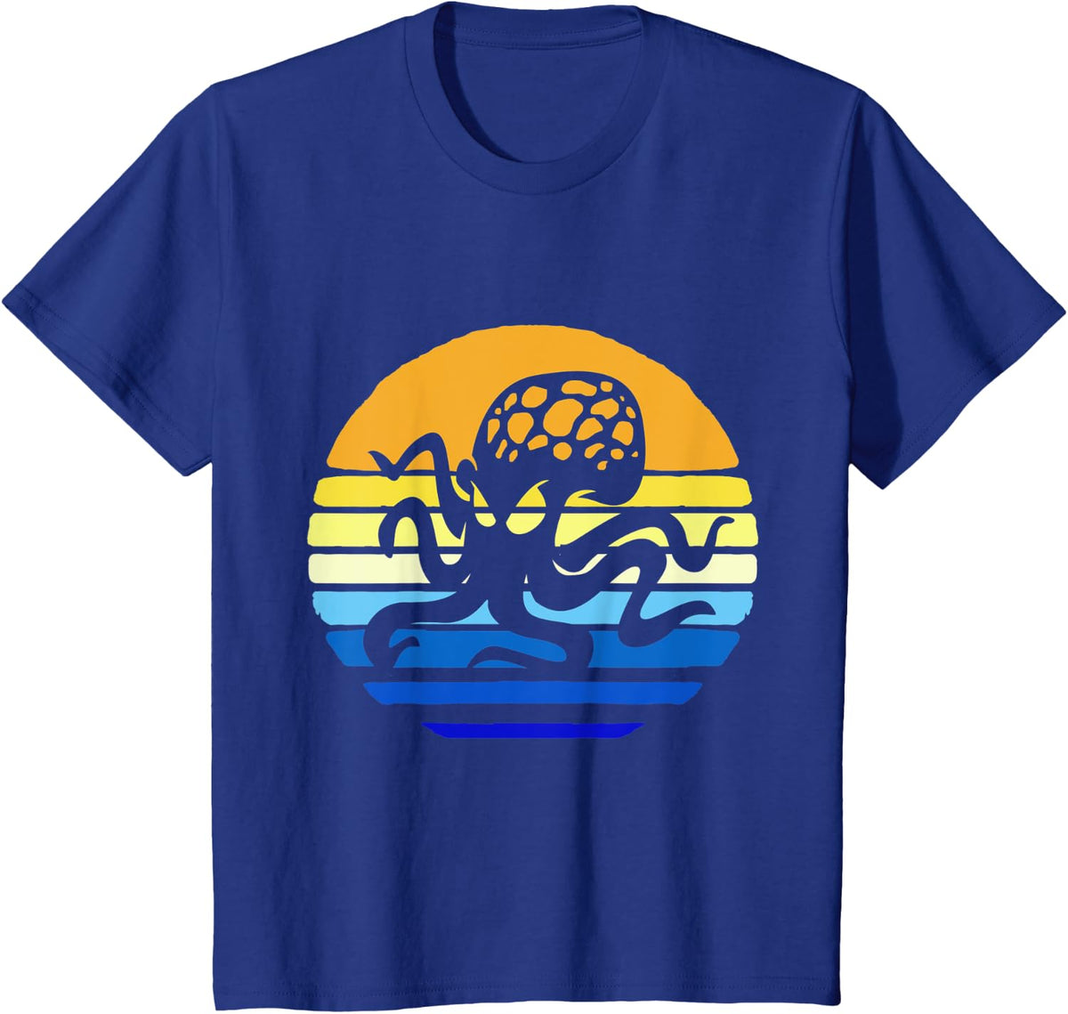 Retro Octopus T-Shirt - Royal Blue