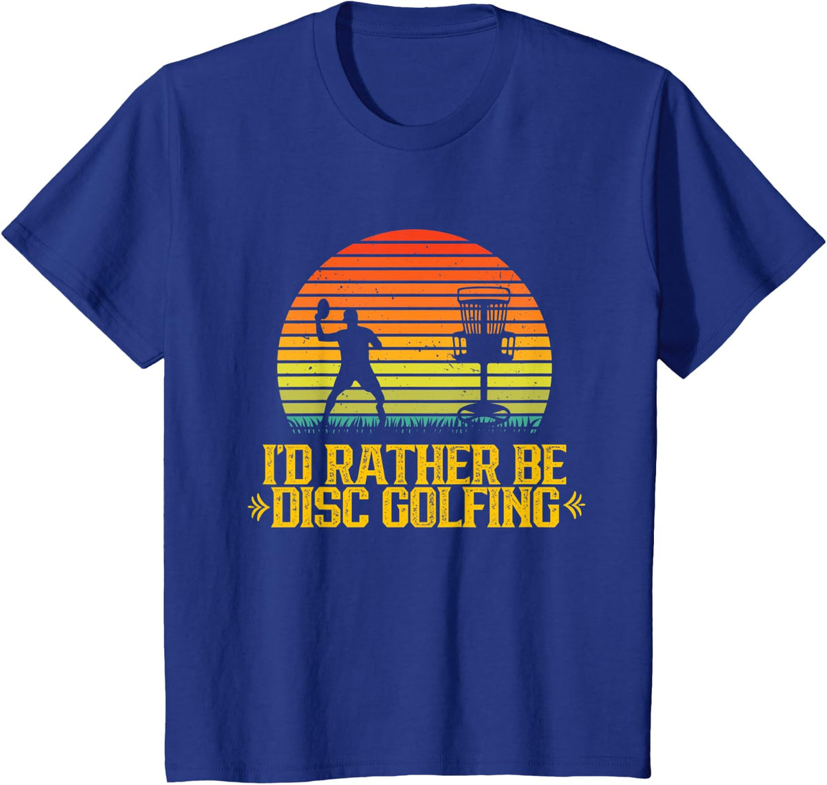 I'd Rather Be Disc Golfing Discs Golfer Disc Golf Hobby T-Shirt - Royal Blue