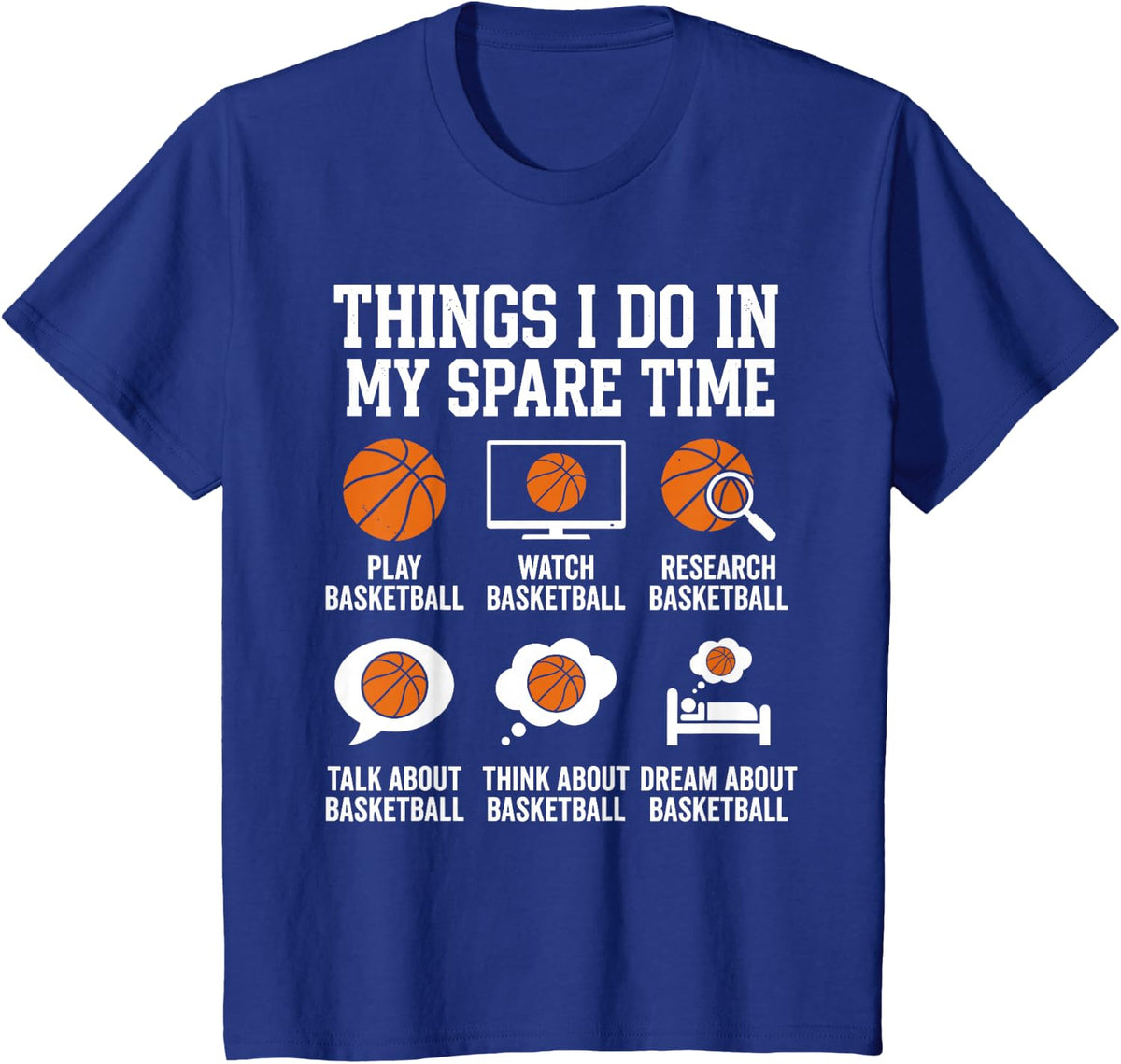 Basketball Art for Men Women Basketball Player Basketball T-Shirt - Royal Blue
