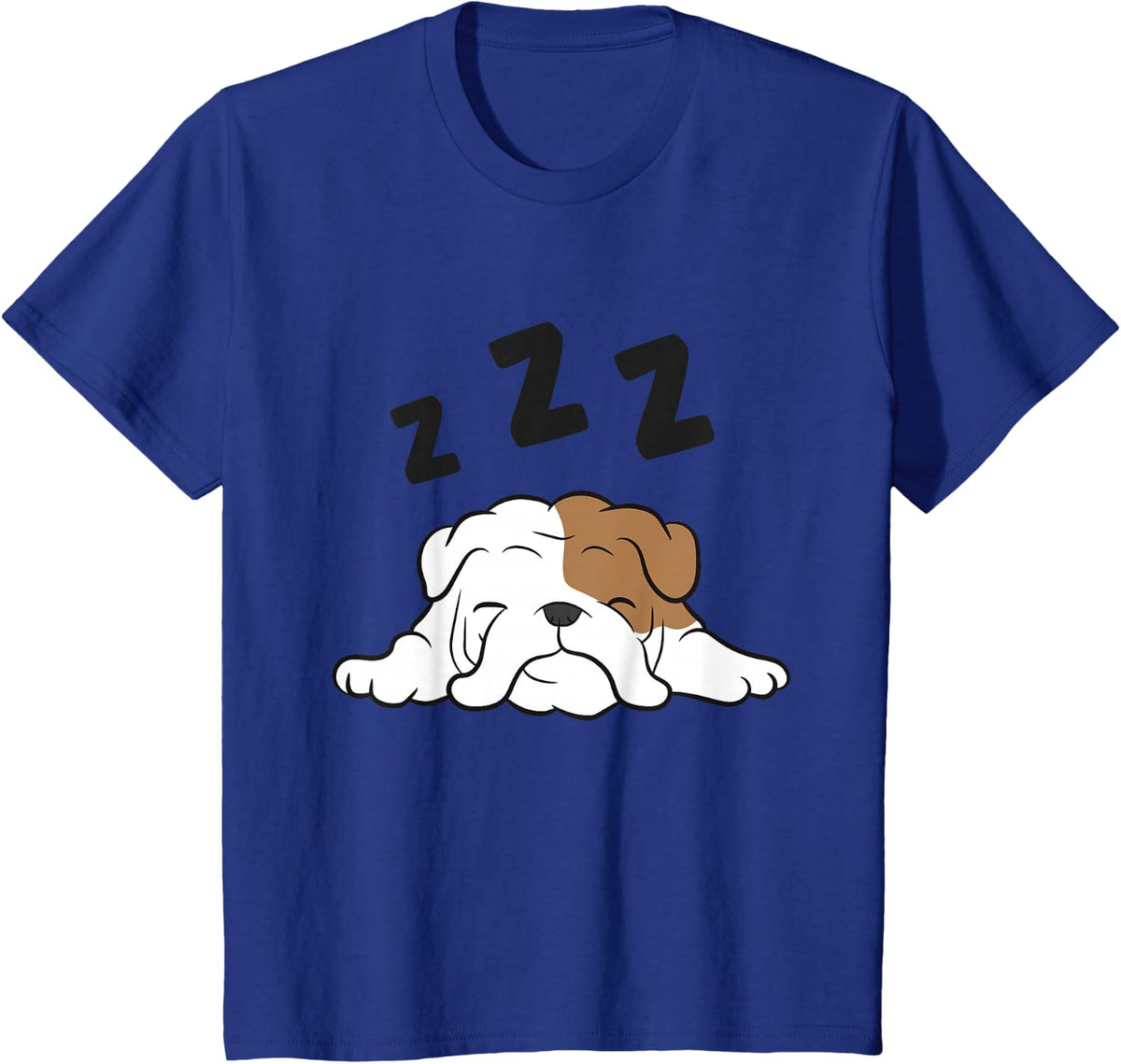 English Bulldog Tired Pajama Cute English Bulldog T-Shirt - Royal Blue