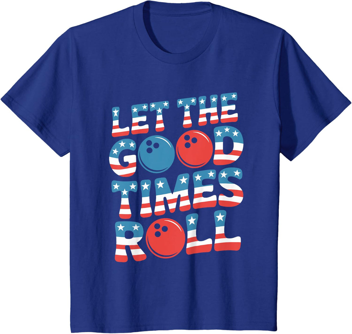 American Bowling T-Shirt - Royal Blue