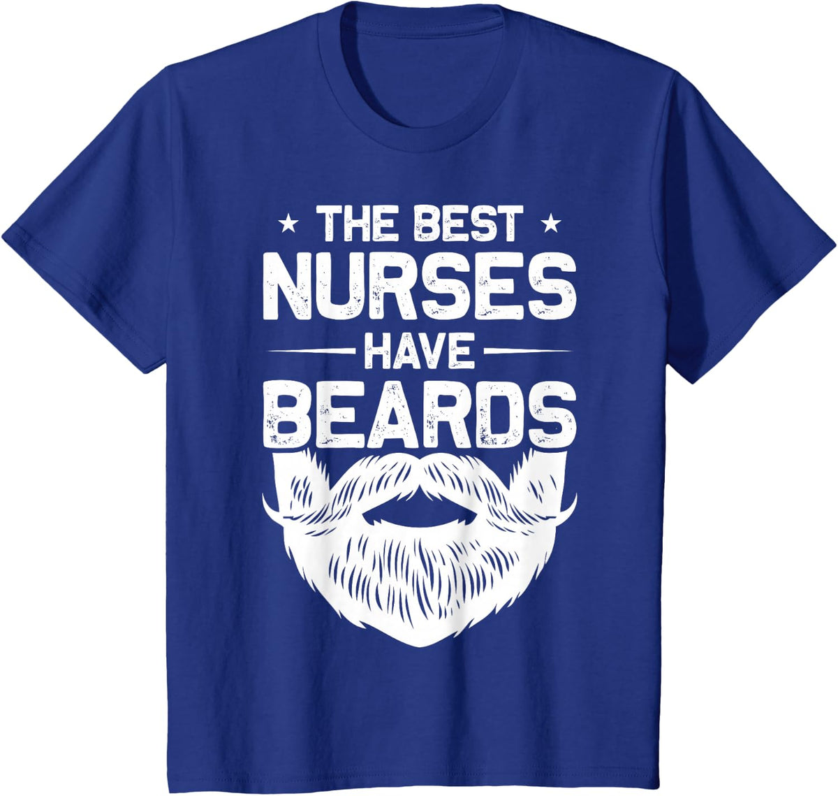 Bearded Nurses Clothing Funny Male Nurse T-Shirt - Royal Blue