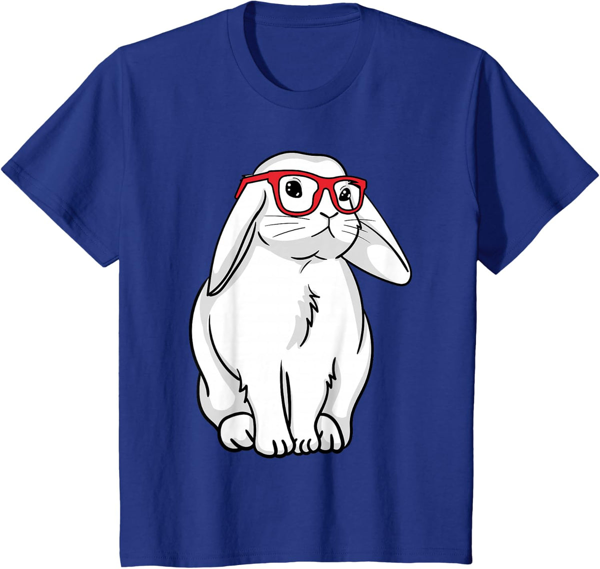 Nerd Bunny Rabbit Eyeglasses T-Shirt - Royal Blue