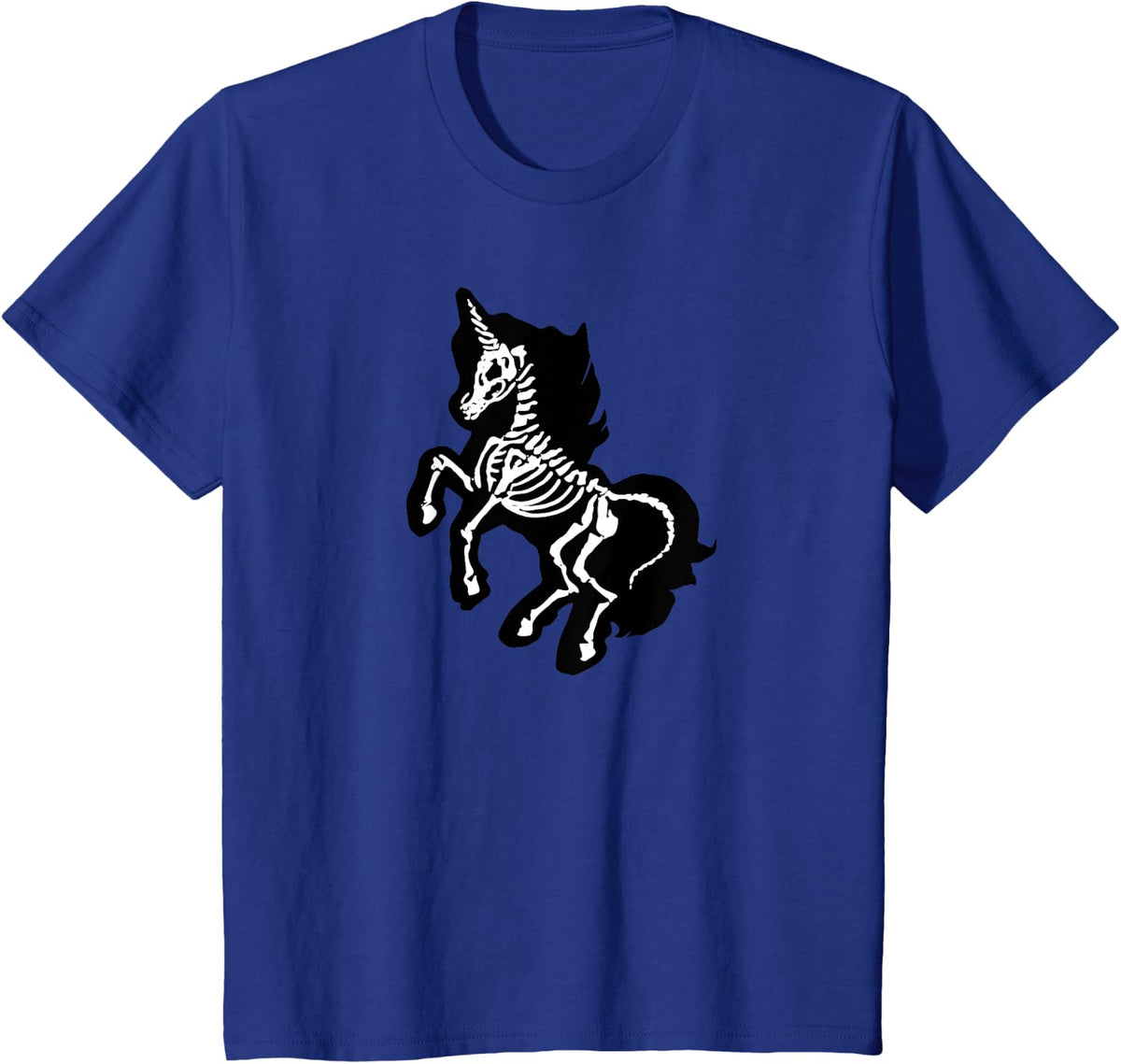 Gothic Unicorn Skeleton Kawaii Alternative Goth T-Shirt - Royal Blue