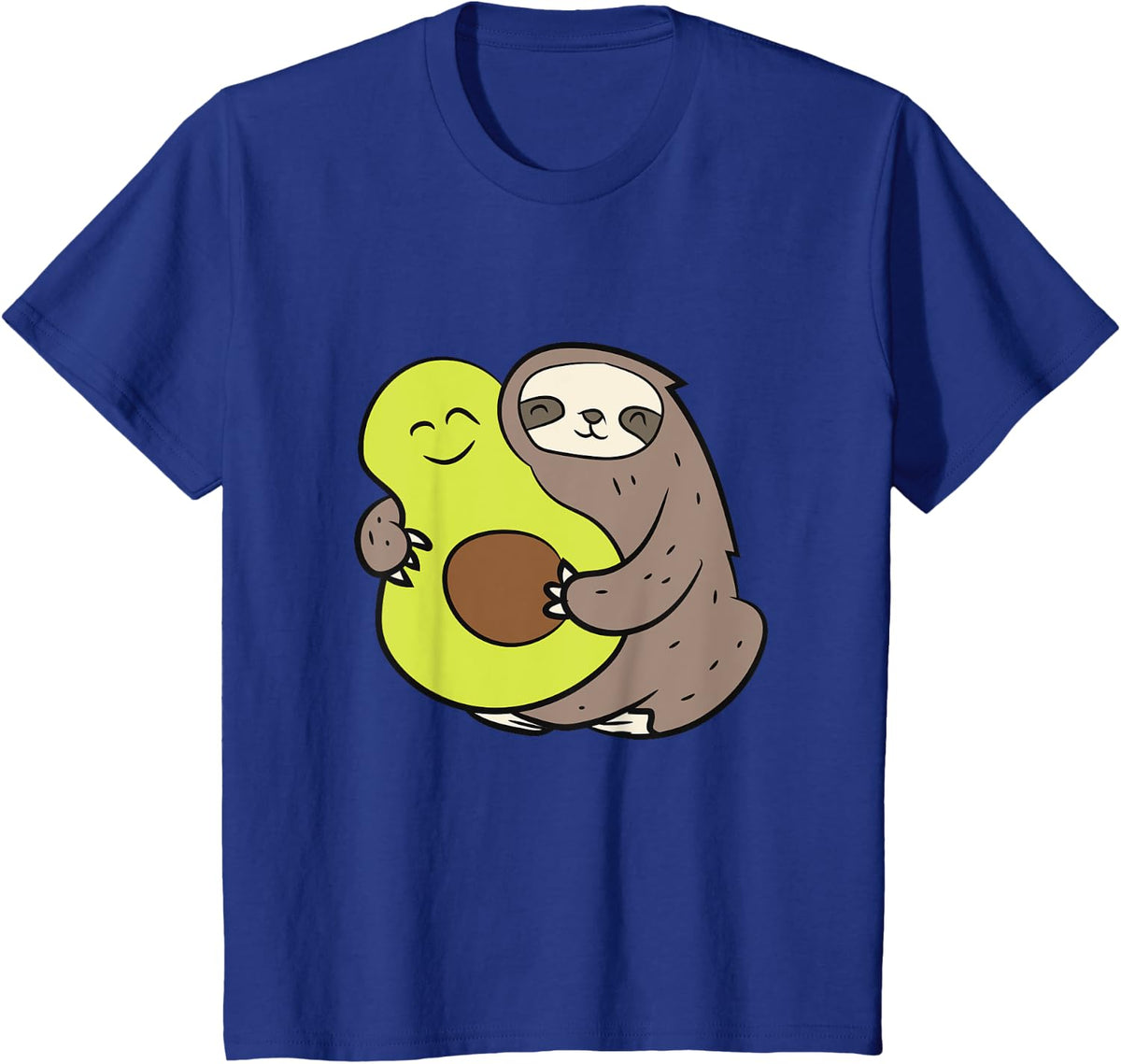 Funny Sloth With Avocado Vegan Cute Sloth Avocado T-Shirt - Royal Blue