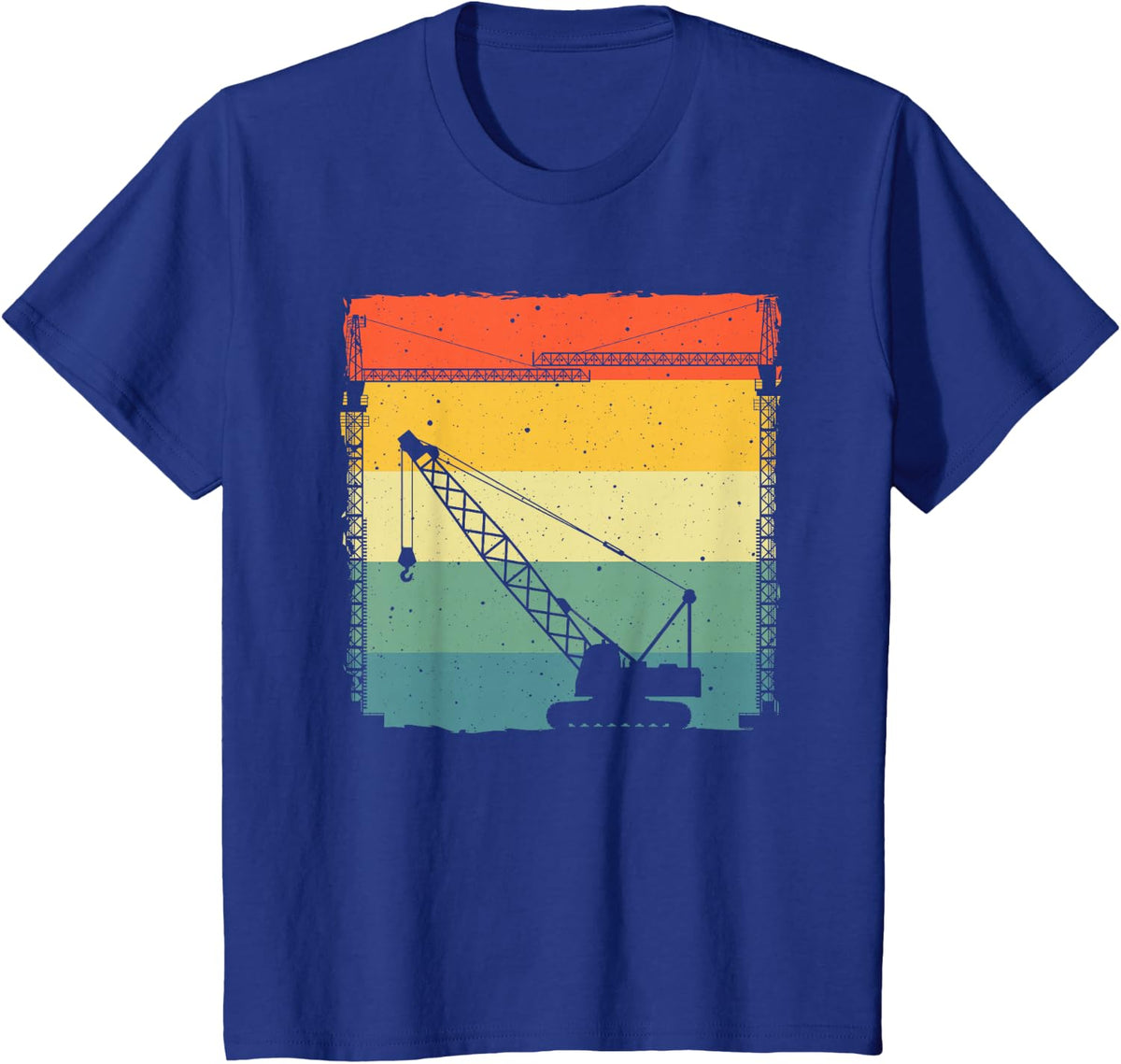 Vintage Crane Operator Design For Men Women Heavy Equipment T-Shirt - Royal Blue