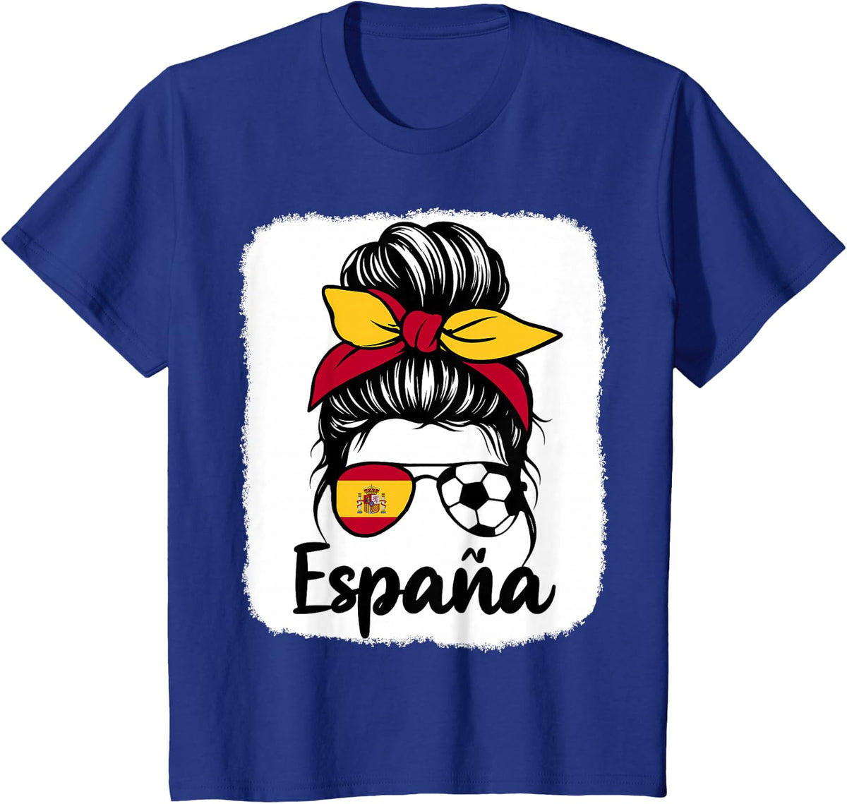 España Flag Women Mujeres Spain Proud Spanish Fans Supporter T-Shirt - Royal Blue