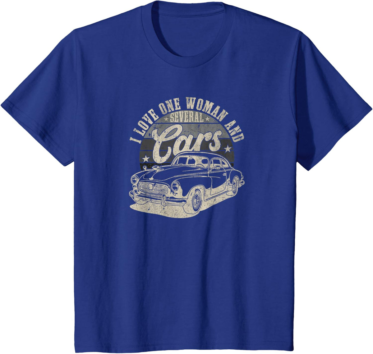 I Love 1 Woman and Several Cars Funny Mechanic Humor Joke T-Shirt - Royal Blue