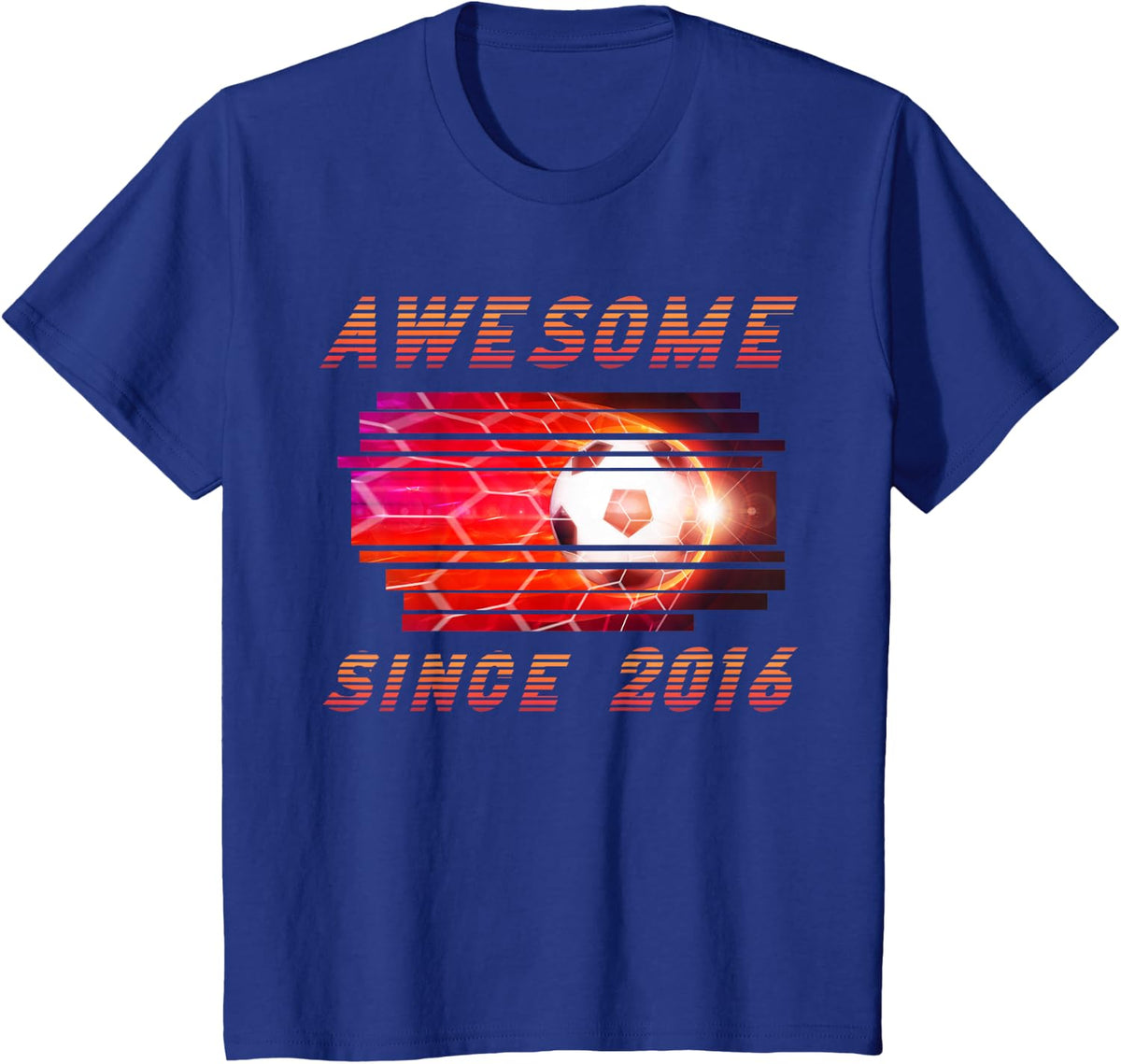 My 7th Birthday Soccer, Awesome since 2016 for Boys & Girls T-Shirt - Royal Blue