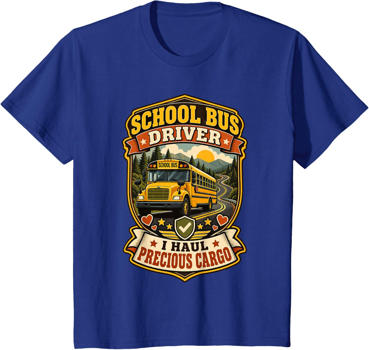 School Bus Driver I Haul Precious Funny School Bus Driver T-Shirt - Royal Blue