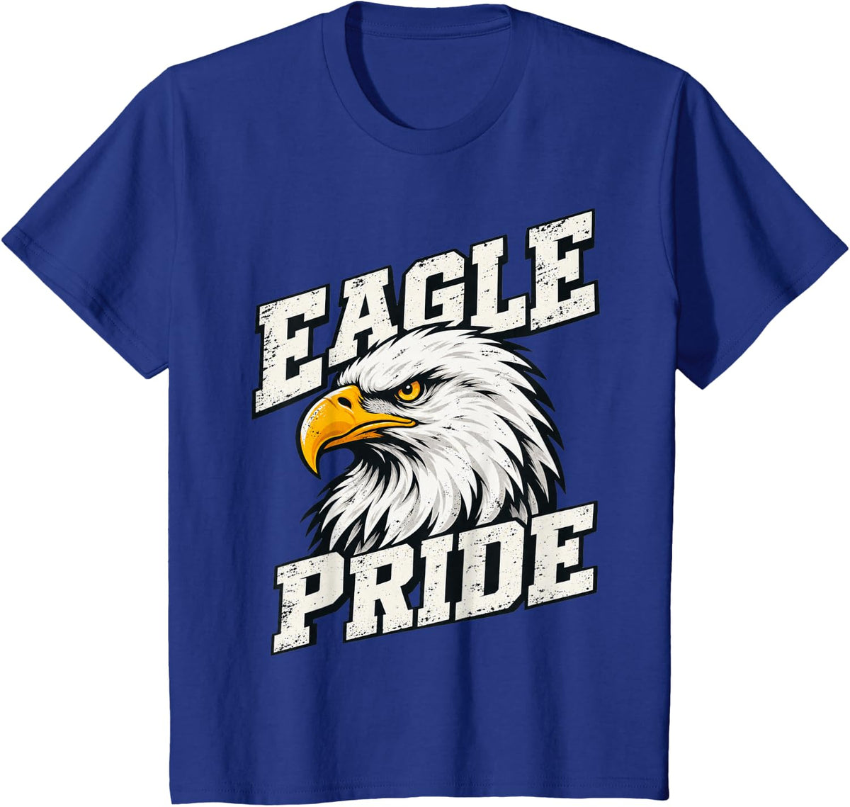 Bald Eagle Head Profile T-Shirt - Royal Blue