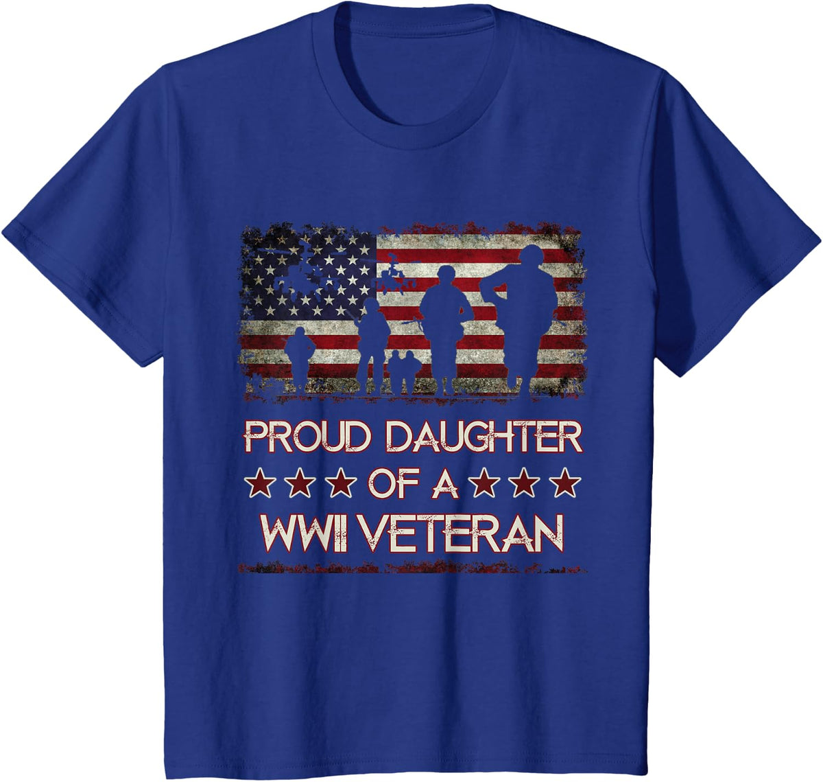 Proud Daughter of A WWII Veteran T-Shirts World War 2 Vet T-Shirt - Royal Blue