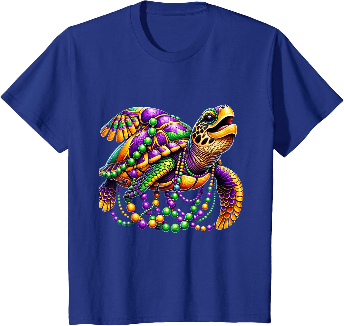 Mardi Gras Turtle Party Mardi Gras lover T-Shirt - Royal Blue