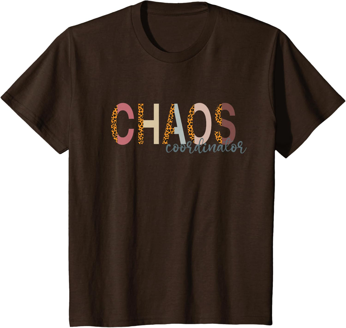 Chaos Coordinator Leopard Print T-Shirt - Brown