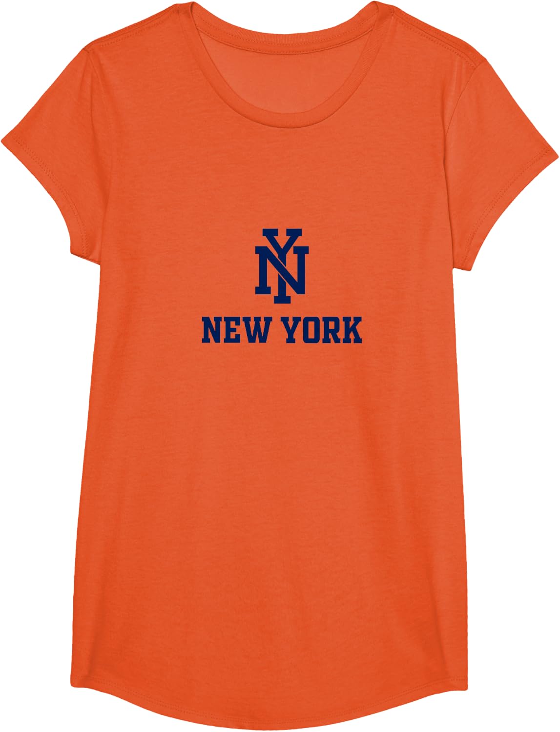 New York , New York City Graphic Design, Cool New York City T-Shirt - Girls Orange