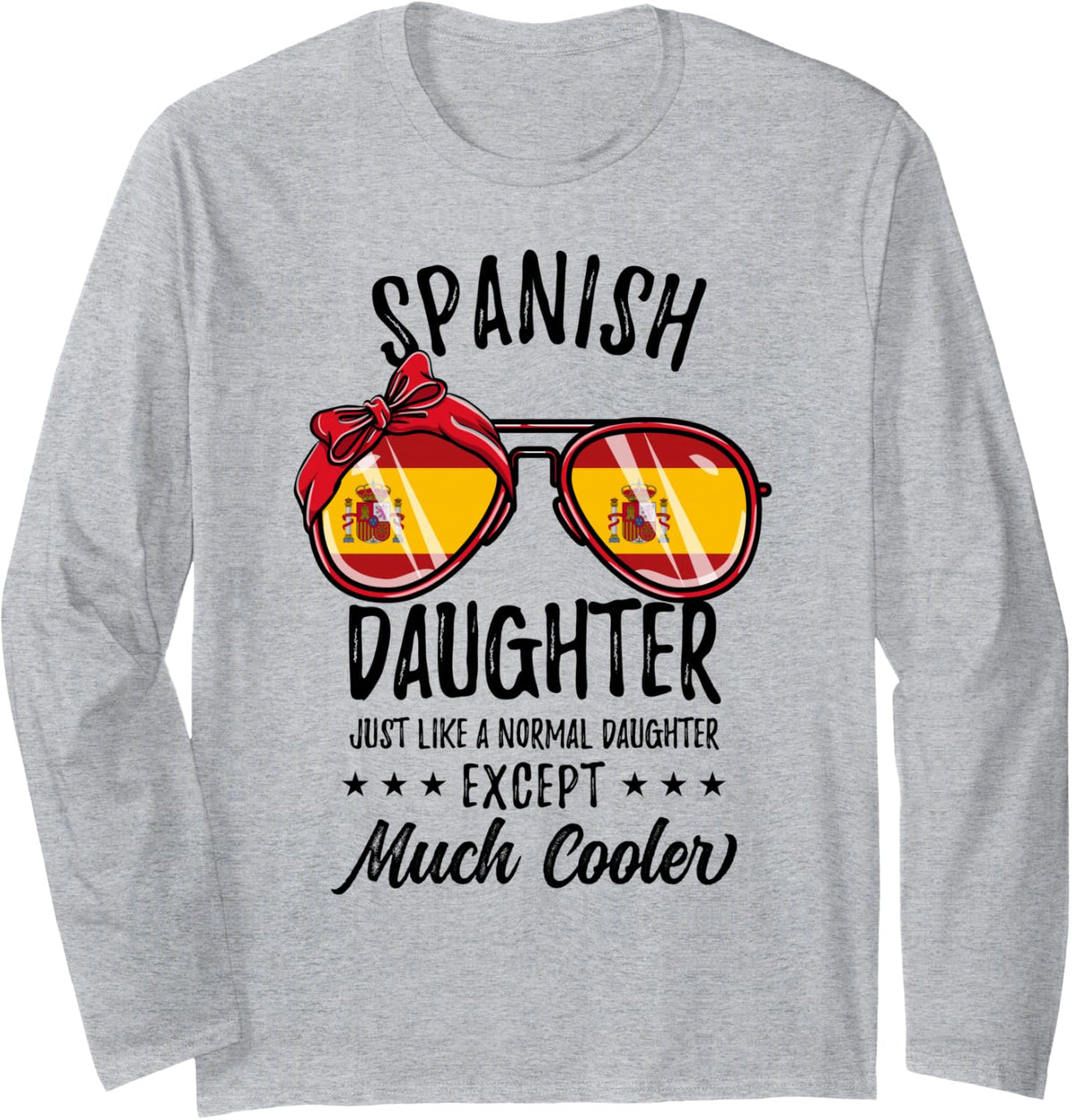 Matching Spanish Daughter Long Sleeve T-Shirt - Adult Unisex Heather Grey