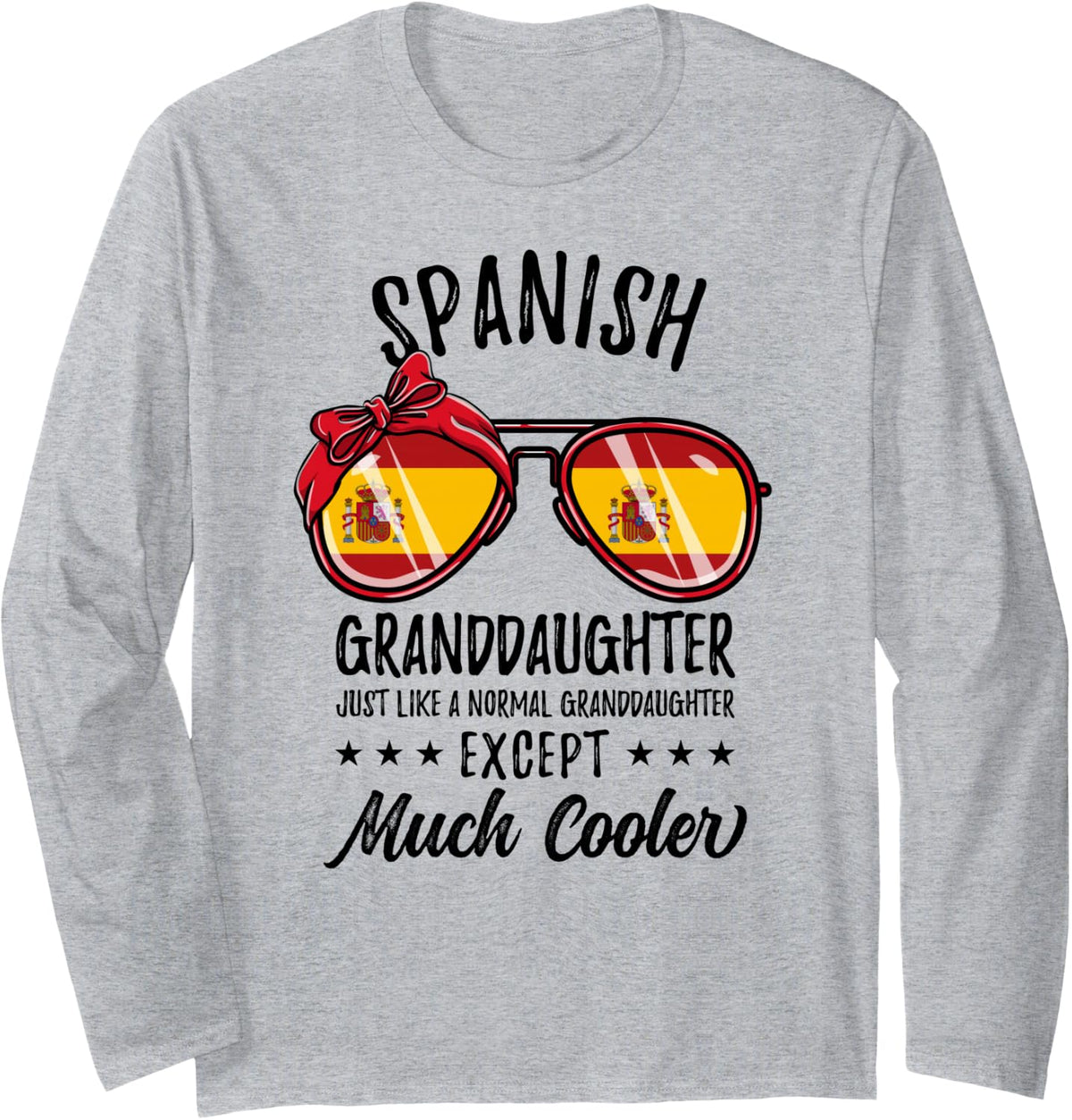 Matching Spanish Granddaughter Long Sleeve T-Shirt - Adult Unisex Heather Grey